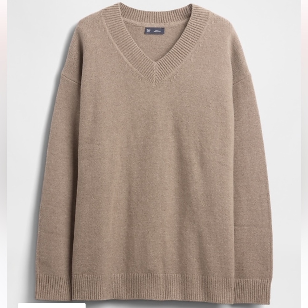 Cash soft oversized v neck sweater